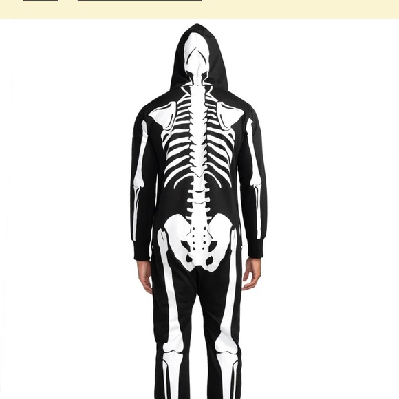 Tipsy Elves Black and White Skeleton Jumpsuit - Picture 3 of 5